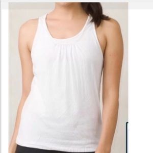 L Prana Mika white burnout tank top NWT